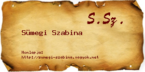 Sümegi Szabina névjegykártya
