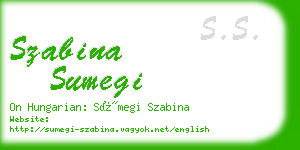 szabina sumegi business card